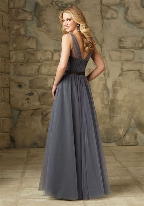 Beautiful Long Tulle Bridesmaid Dress Morilee