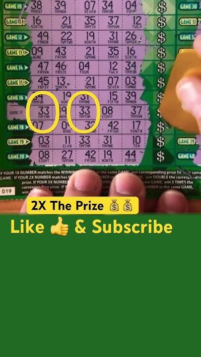 Lottery Scratch Off Ticket Win “double The Prize” Lotterygames