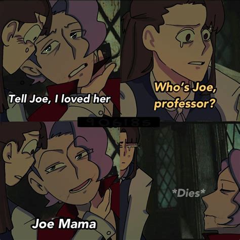 Two Cartoon Characters With One Saying Who S Joe Professor And The