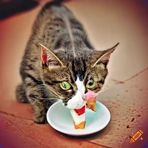 Cats Enjoying Ice Cream Treats On Craiyon