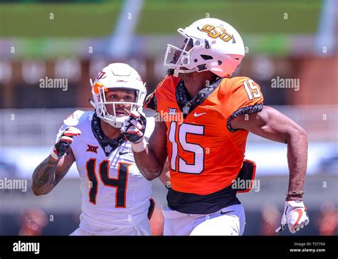 Stillwater Ok Usa 20th Apr 2019 Oklahoma State Wider Receiver