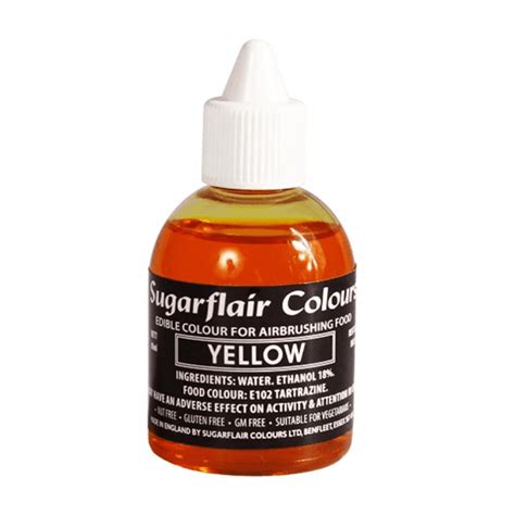 Sugarflair Yellow Airbrush Liquid Colouring Ml Free Delivery