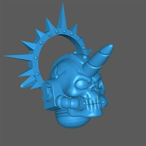 Free STL file Primaris Chaplain Head Unicorn 🦄・3D printable design to download・Cults