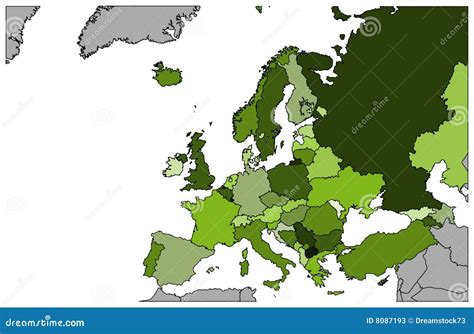 Europe Map In Green Royalty-Free Stock Photography | CartoonDealer.com ...