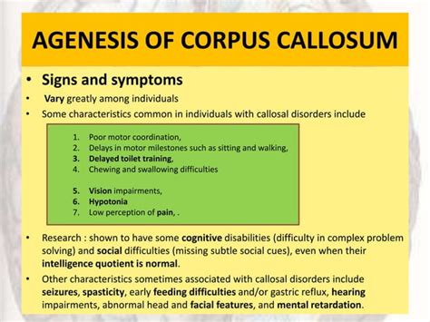 Disorders Of Corpus Callosum Ppt