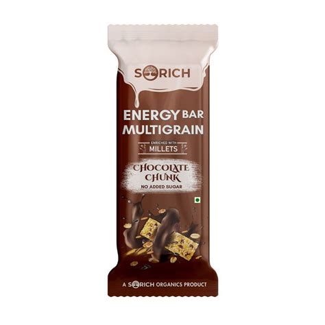 Buy Sorich Organics Multigrain Energy Chocolate Chunk Bar Pack Of