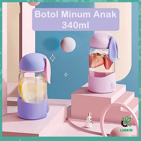 Jual Botol Minum Kaca Kelinci Termos Unik Botol Air Minum Anak Rabbit