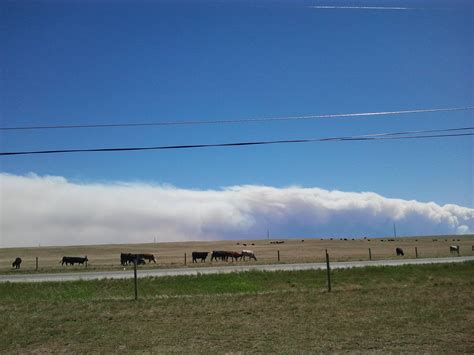 Colorado fire smoke cloud as viewed from Cheyenne, WY ~48 miles : pics