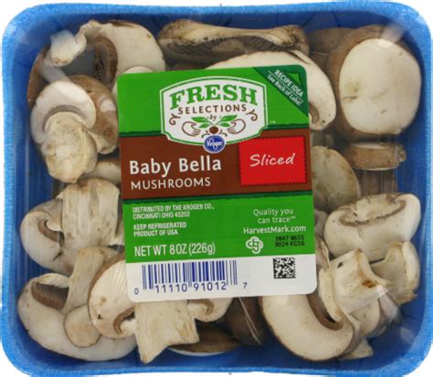 Fresh Selections Sliced Baby Bella Mushrooms Oz Kroger