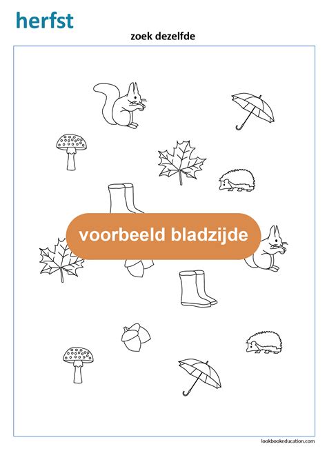 Werkblad Zoek Dezelfde Herfst Nl