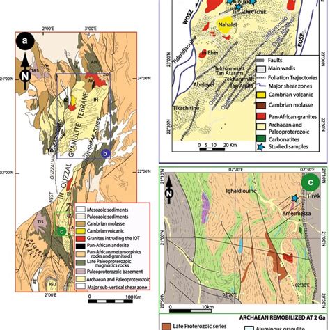 A Geological Sketch Map Of The In Ouzzal Terrane And Adjacent Areas