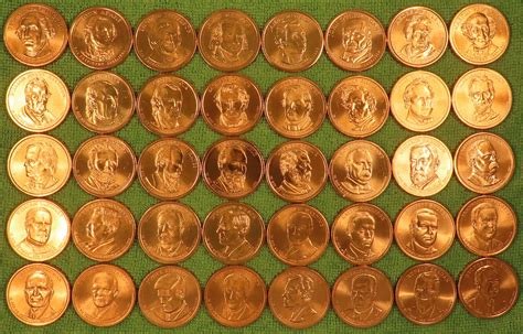 2007 2016 2020 Golden Presidential Dollars Complete Uncirculated 40