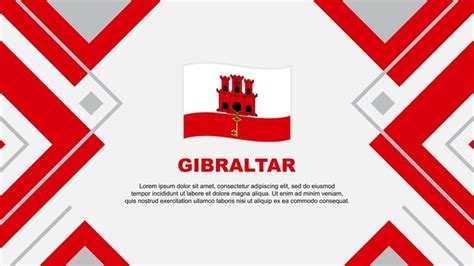 Premium Vector Gibraltar Flag Abstract Background Design Template