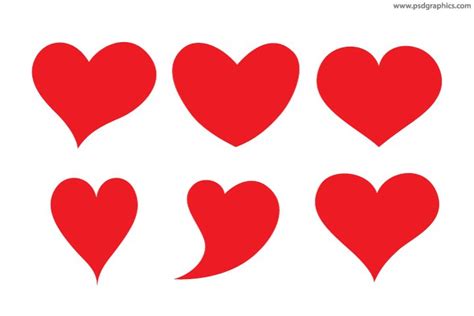 Vector Hearts Shapes Psdgraphics