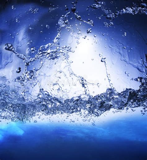 Splashing Blue Water Use As Nature Background Backdrop And Natural