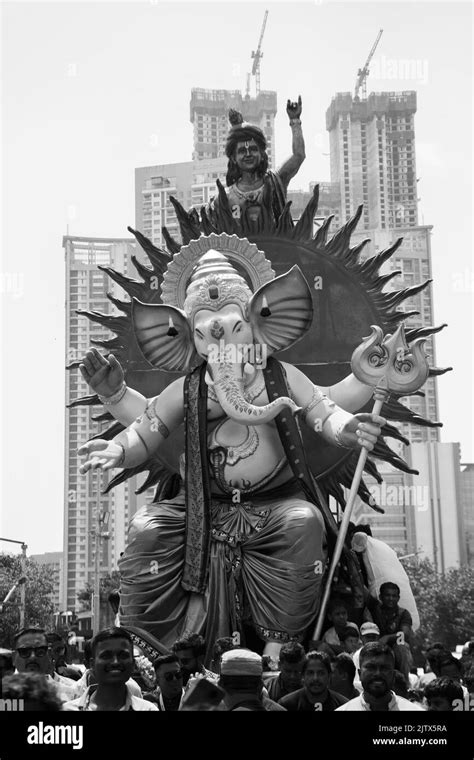 The Image Of Famous Tejukaya Ganpati Was Taken In Mumbai India Stock