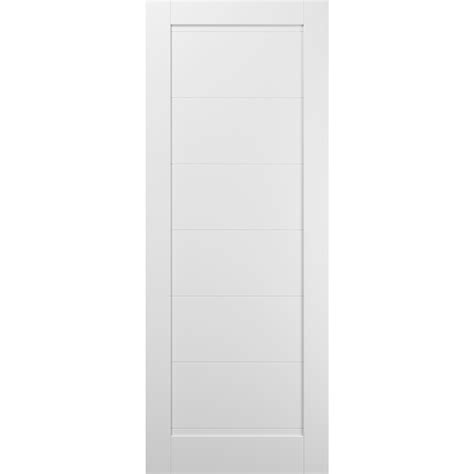 Slab Barn Door Panel X Quadro White Silk Sturdy Finished