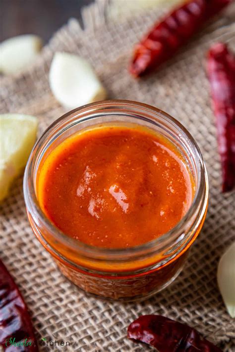 Red Chilli Garlic Chutney For Chaat Shweta In The Kitchen