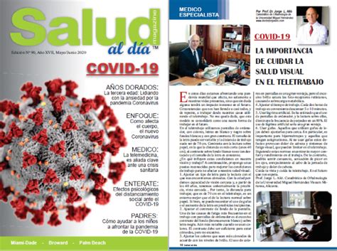 El Dr Alió publica un artículo en Salud al día magazine