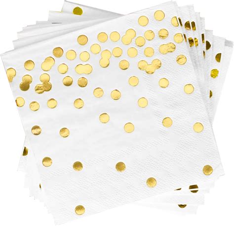 Amazon Glam Cocktail Napkins Gold Trim Pack X Wedding