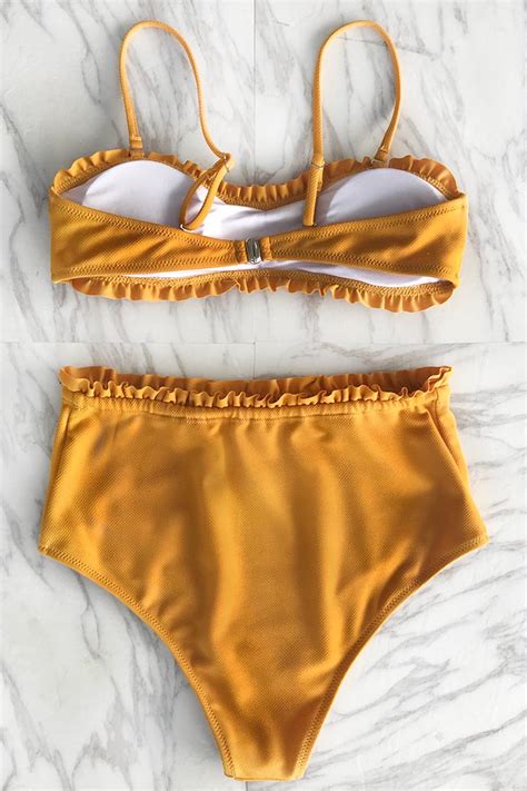 Bright Sunshine Solid Bikini Set