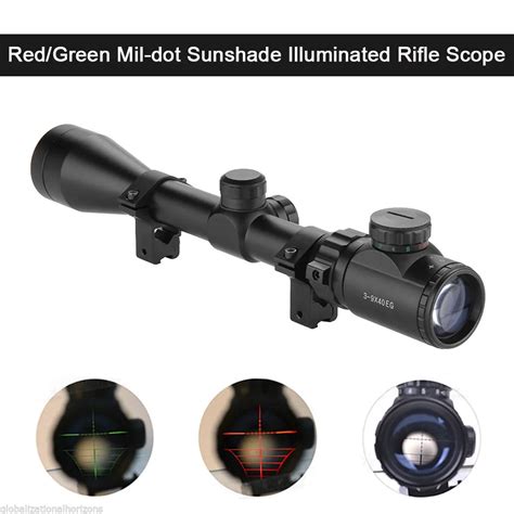 3 9x40 EG Red Green Illuminated Air Rifle Optics Sniper Scope Sight W