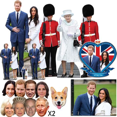 Royal Wedding 2018 Prince Harry And Meghan Markle Cutout And Mask Platinum