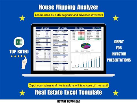 Fix And Flip Real Estate Template Model Analyzer Excel Template For