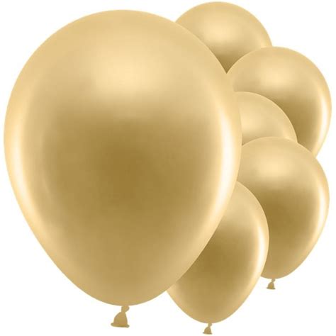 10 Part Hit Metalliska Ballonger Guld 30cm Party365 Se