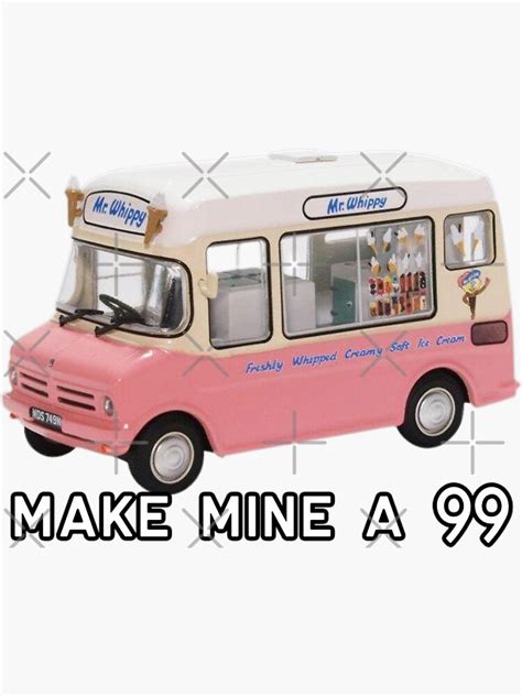 Mr Whippy 99 Sticker For Sale By Mictraumstein Redbubble