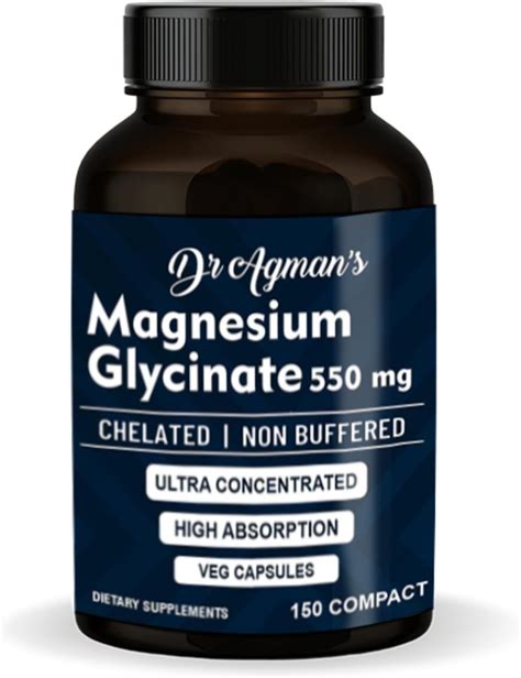 Amazon.com: Dr Agman's Magnesium (Glycinate) - Supplement to Support ...