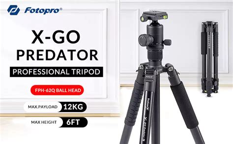 Fotopro X Go Predator E Ft Aluminum Professional Built In In