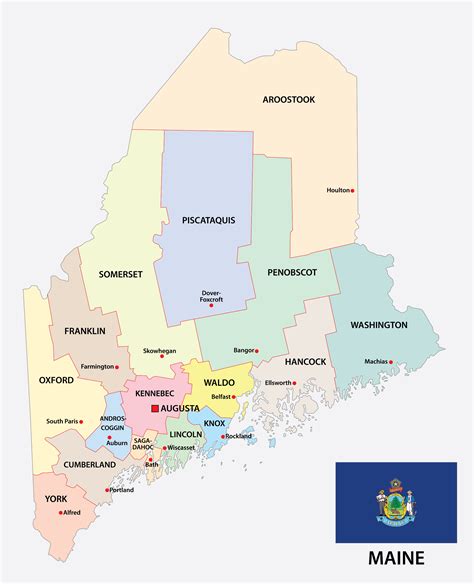 Maine Counties Map Mappr