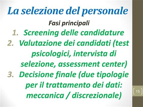 La Selezione Del Personale 1 Ppt Scaricare