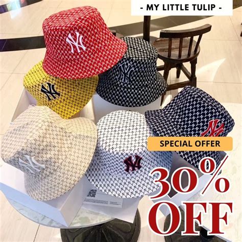 Jual Bucket Hat Wanita Pria Topi Bolak Balik Import Topi MLB NY