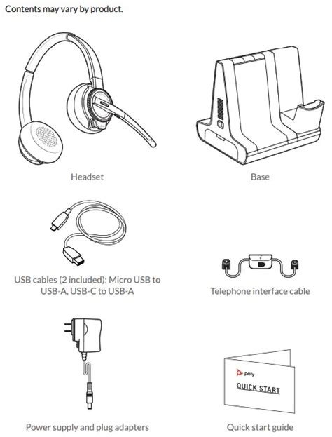 Poly Savi 82108220 Office Wireless Dect Headset System For Computer Desk Phone And Mobile User