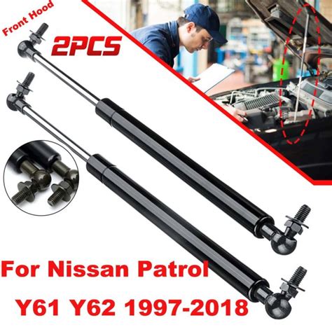 2pcs Bonnet Hood Gas Strut Shock Front Left And Right Rod Shock Lift