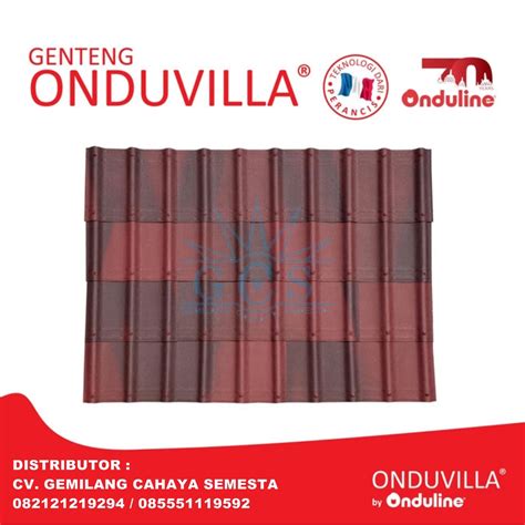 Jual Onduvilla Shaded Red Atap Bitumen Genteng Aspal Shopee Indonesia