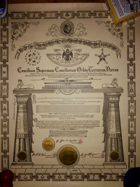 Could anyone please translate this masonic certificate? It was my great ...