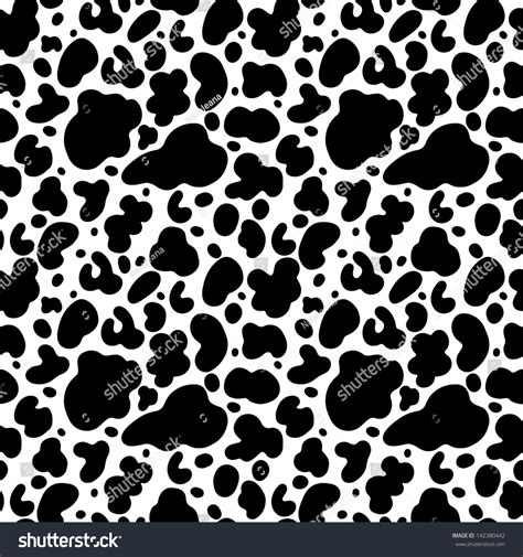 Cow Print Seamless Pattern Vector Stock Vector Royalty Free 142380442