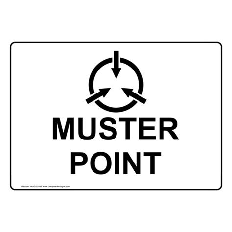 Muster Point Sign Or Label With Symbol White