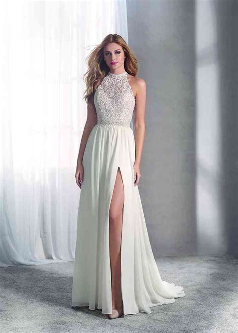 Abiti Da Sposa Di Fara Sposa Abito Da Sposa Collo Alto Vestito Con