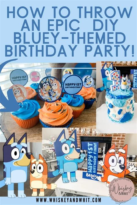 Bluey Themed Diy Kids Birthday Party 💙 Bluey Crafts Finns 1 Year