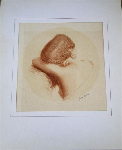 Jean Auguste Vyboud Art Nouveau Nude Etching Original Pencil Signed