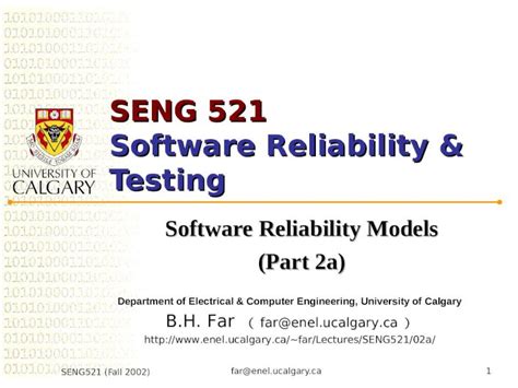 PPT SENG 521 Software Reliability Testing PDFSLIDE NET