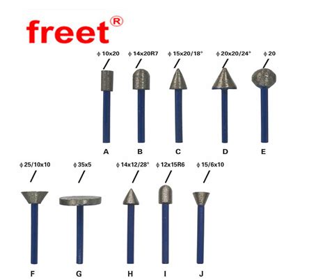 Sintered Diamond Engraving Bit Grinding Head Diamond Burr For Stone