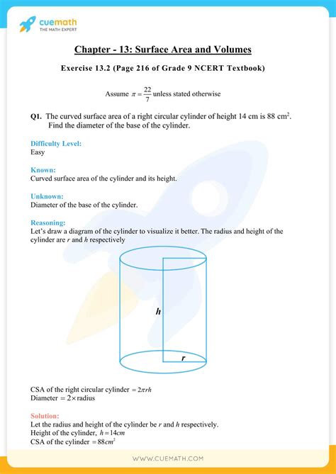 Ncert Solutions Class Maths Chapter Surface Areas And Volumes