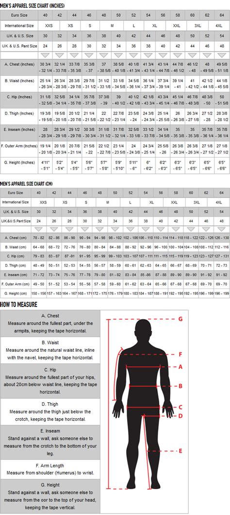 Alpinestar Suit Size Chart