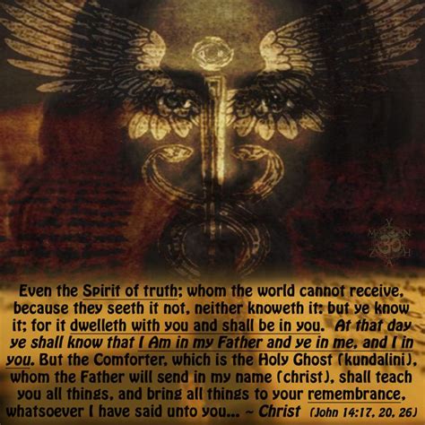 an image of a woman's face with the words, even the spirit of truth ... 