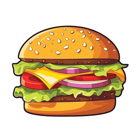 Premium Vector Burger Fast Food Hand Drawn Sketch Vector Illustration